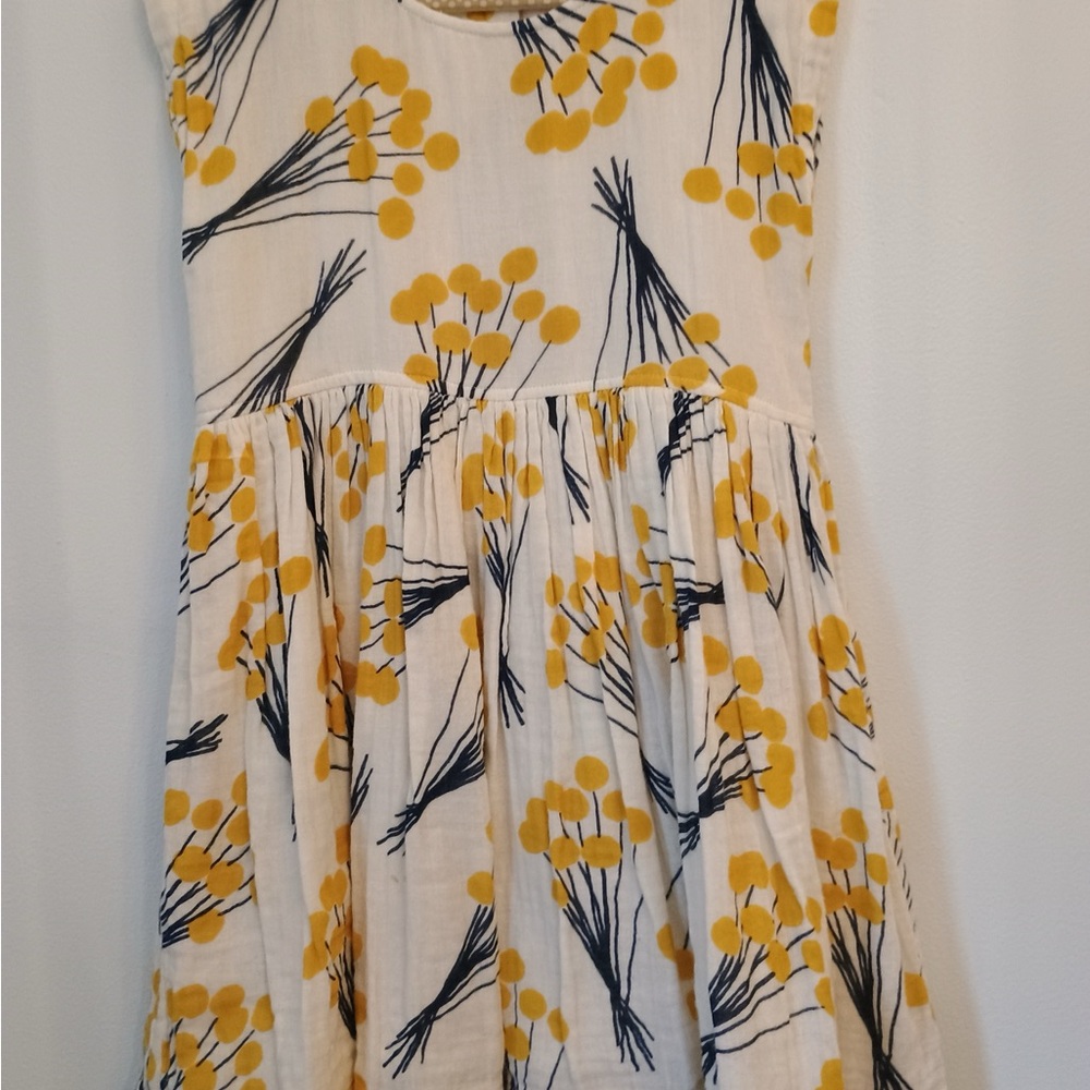Pink Chicken Yellow and Navy Sleeveless Sundress